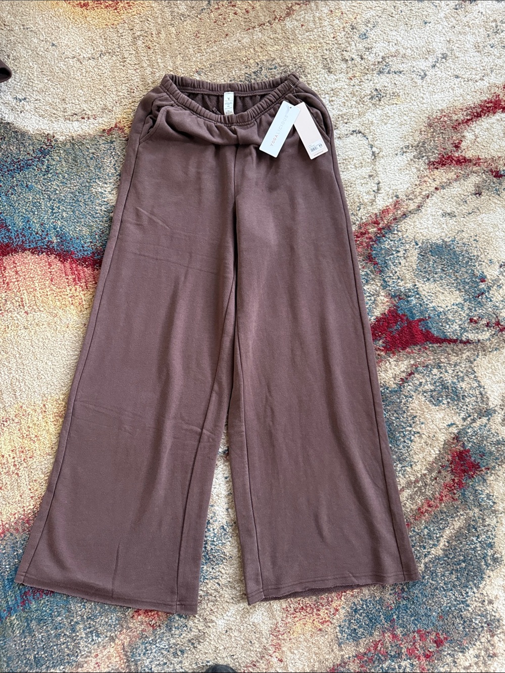 Yogalicious Kids Wide-Leg Sweatpants in Brown